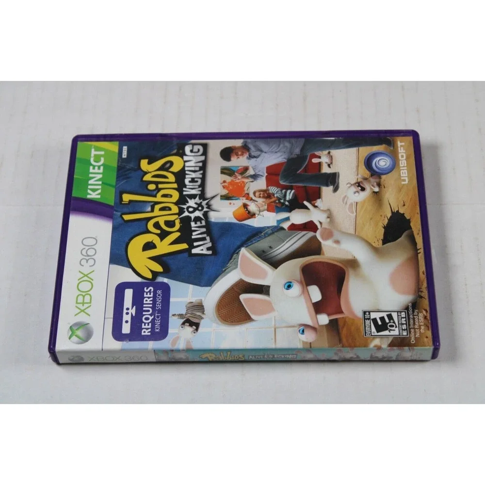 Rabbids Alive and Kicking (Microsoft XBOX 360 Kinect) Authentic, tested/works
